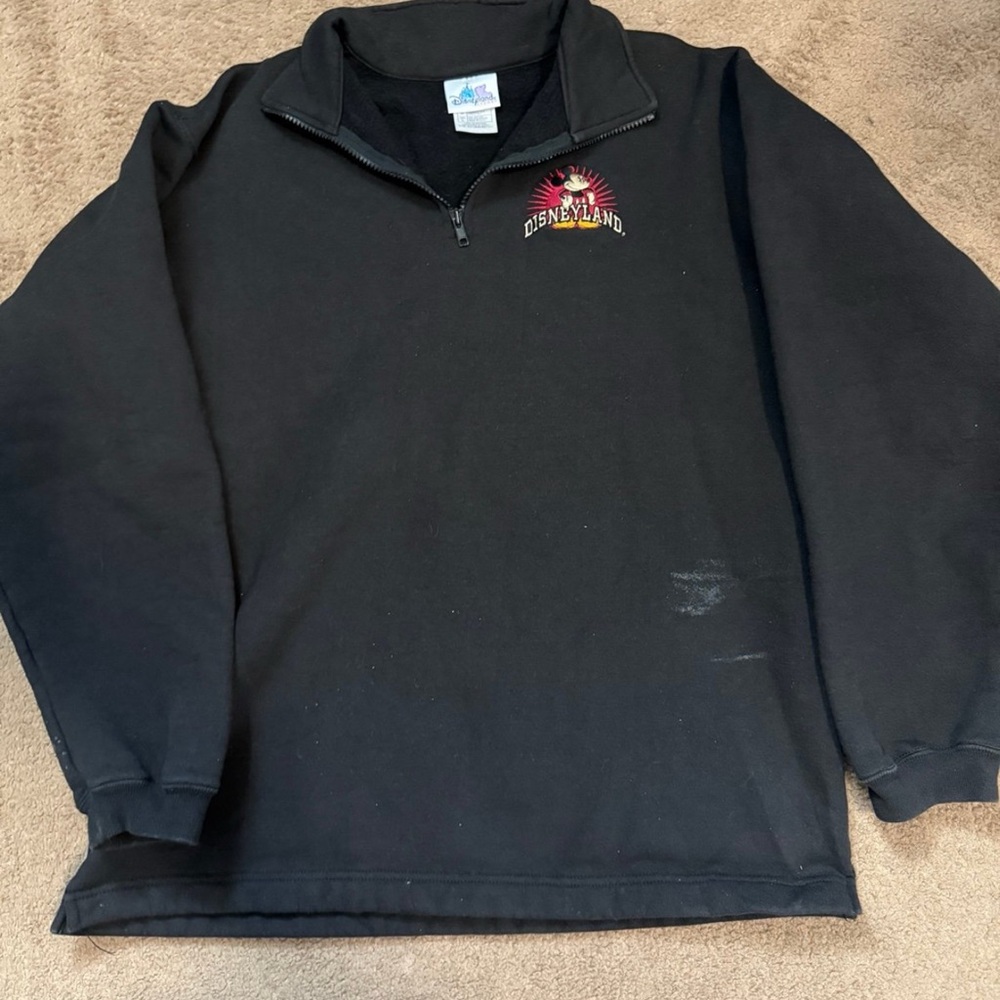 Disneyland Black Quarter-Zip Sweatshirt